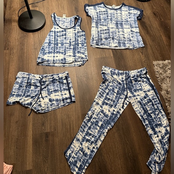 Lucky Brand Other - Bundle lucky Brand four piece tie dye pijamas size woman large